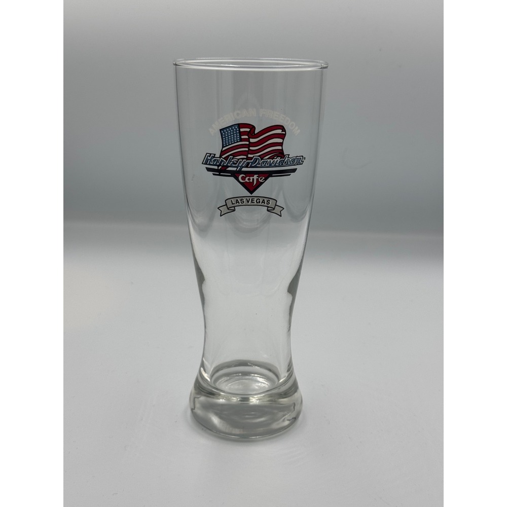 Harley Davidson Cafe Las Vegas Pilsner Glass American Freedom Souvenir Barware17